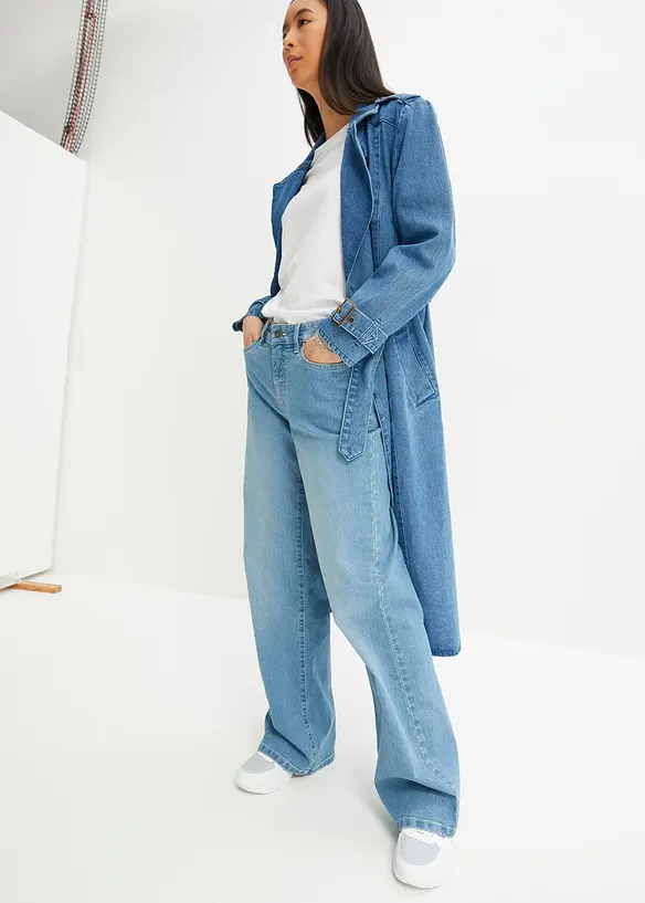 Strečové džíny Wide Leg, Mid Waist, bonprix