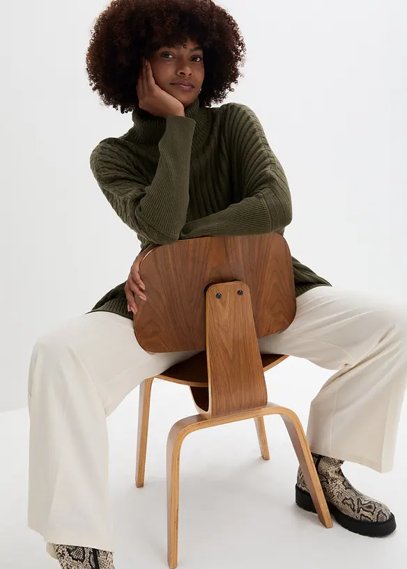 Oversize svetr ve stylu ponča, bonprix