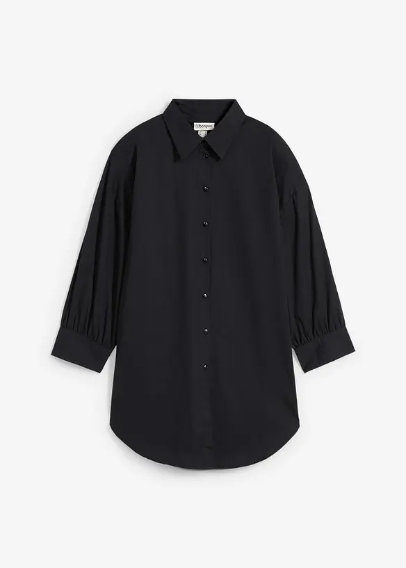 Bavlněná oversize košile s 3/4 rukávem, bonprix