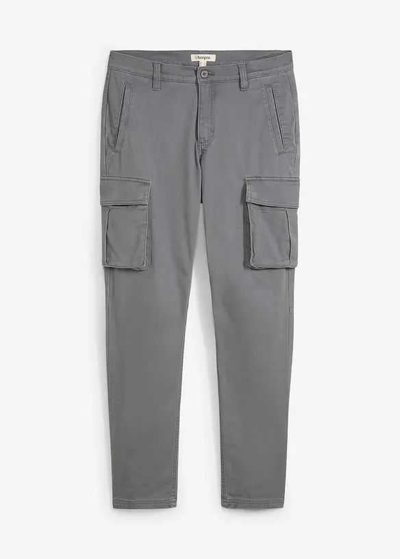 Strečové kalhoty s čistou bavlnou, Regular Fit, Straight, bonprix