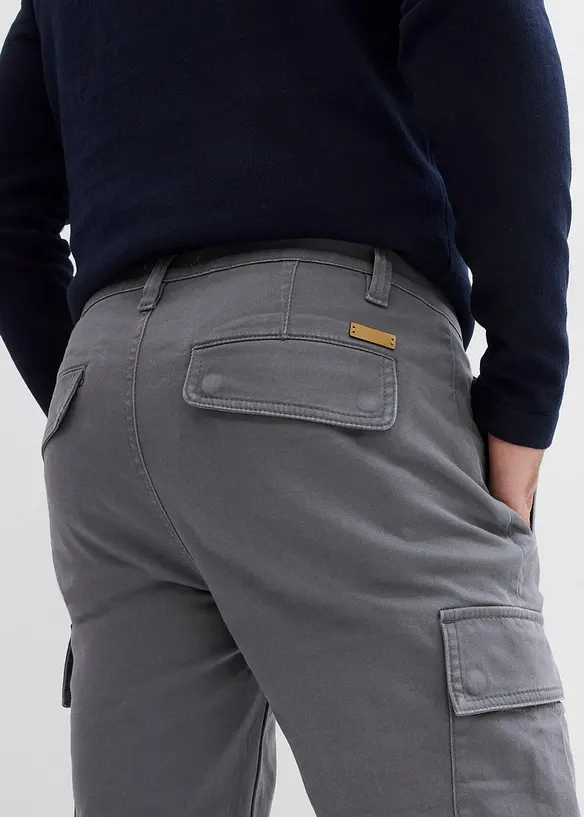 Strečové kalhoty s čistou bavlnou, Regular Fit, Straight, bonprix