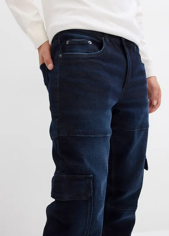 Strečové cargo džíny Slim Fit, Straight, bonprix