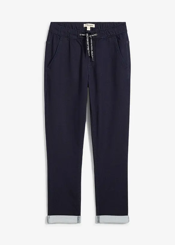 Džíny z teplákoviny, bez zapínání, Regular Fit, Straight, bonprix