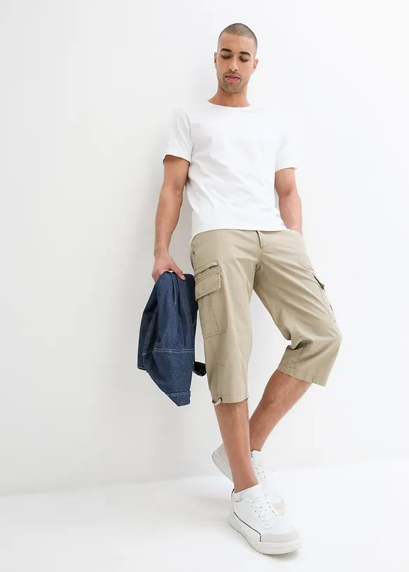 Dlouhé cargo bermudy, Regular Fit, z čisté bavlny, bonprix