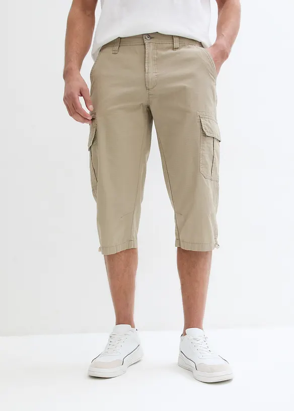 Dlouhé cargo bermudy, Regular Fit, z čisté bavlny, bonprix