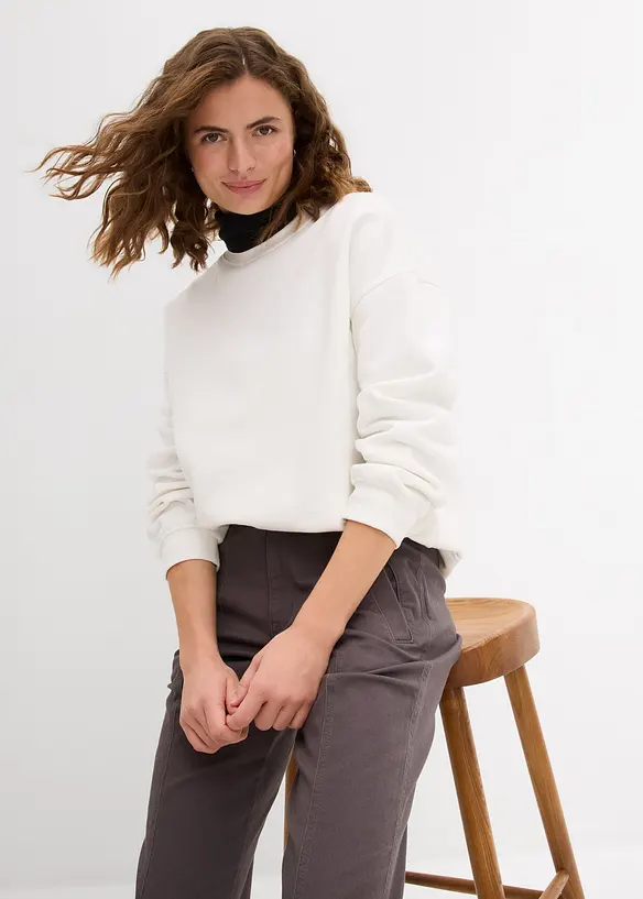 Oversize mikina z čisté bavlny, bonprix