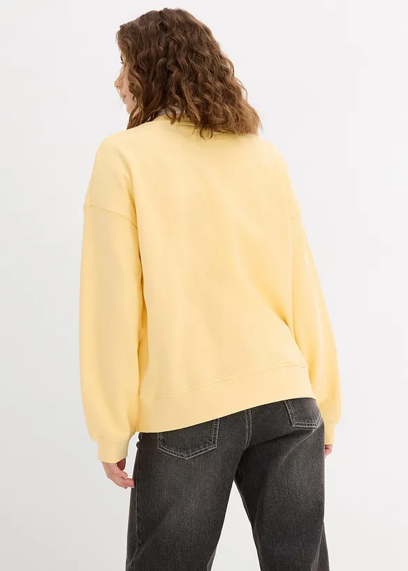 Oversize mikina z čisté bavlny, bonprix