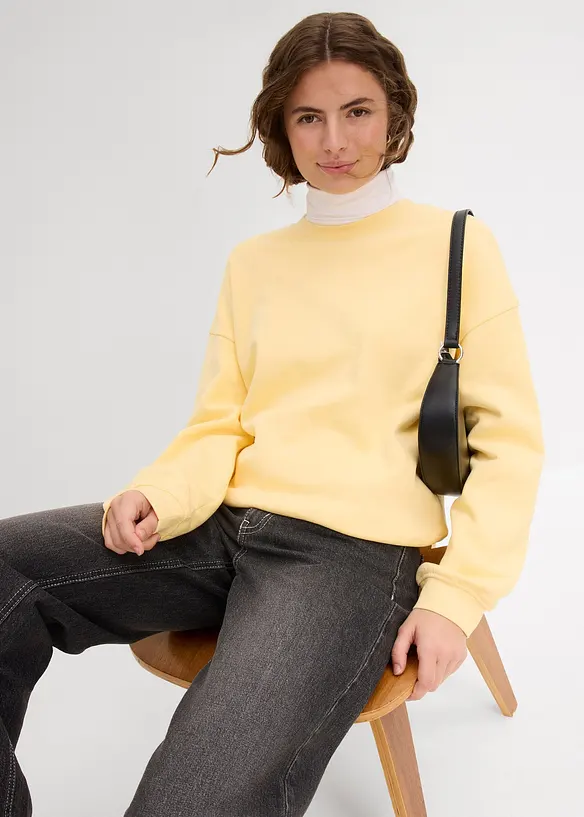 Oversize mikina z čisté bavlny, bonprix