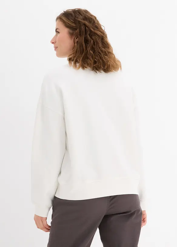 Oversize mikina z čisté bavlny, bonprix