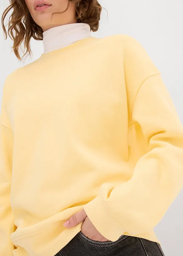 Oversize mikina z čisté bavlny, bonprix
