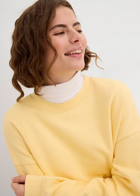 Oversize mikina z čisté bavlny, bonprix