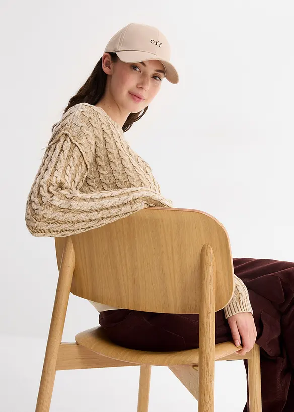 Oversize svetr z čisté bavlny, bonprix