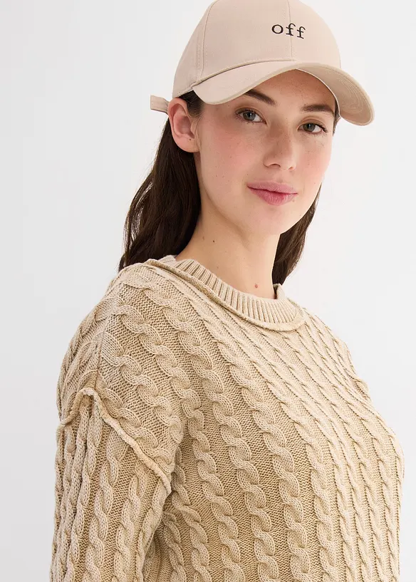 Oversize svetr z čisté bavlny, bonprix