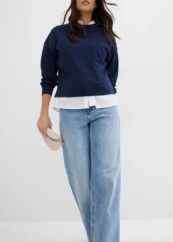 Džíny Wide Leg, High Waist, Full Length, bonprix