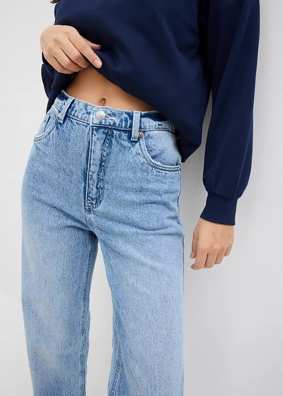 Džíny Wide Leg, High Waist, Full Length, bonprix