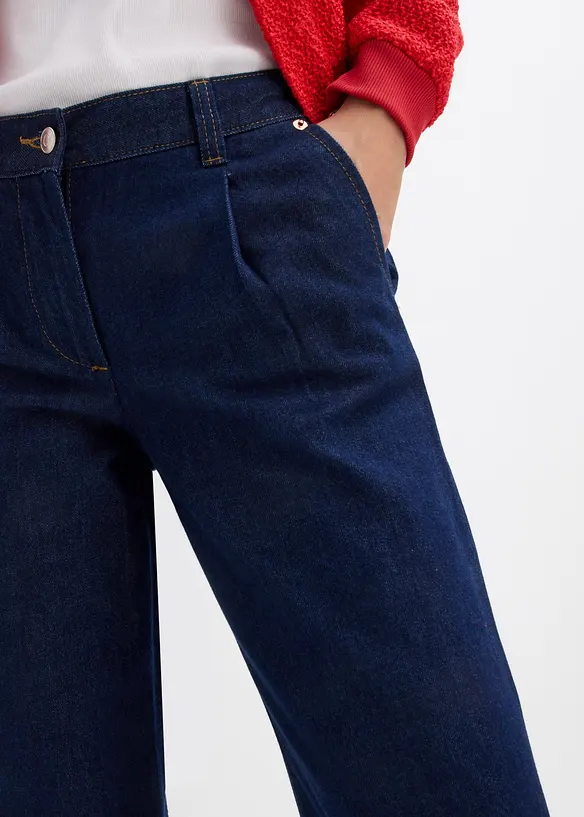 Džíny Wide Leg, Mid Waist, bonprix