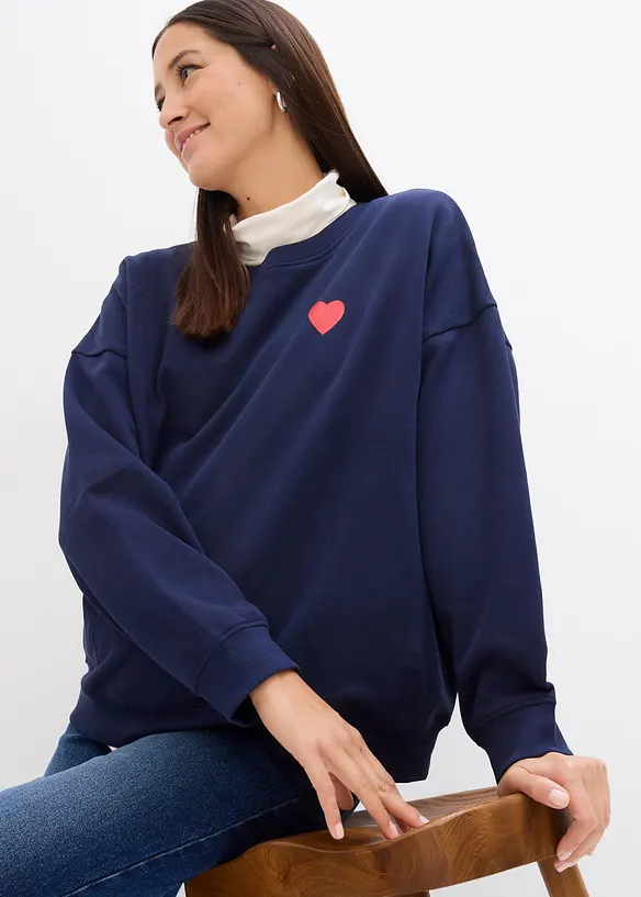 Těhotenská a kojící mikina 2v1, z organické bavlny, bonprix
