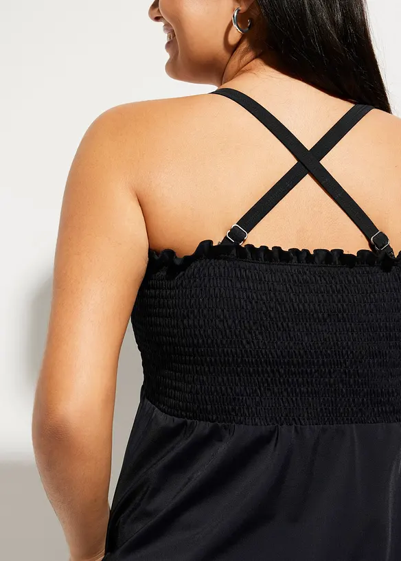 Žabičkované bandeau tankiny (2dílná souprava), bonprix