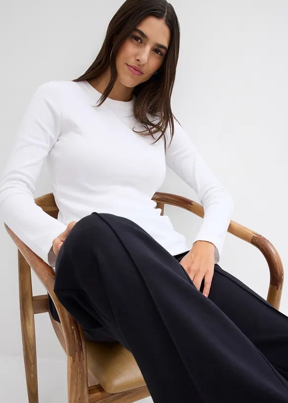 Žebrové tričko s čistou organickou bavlnou (2 ks v balení), bonprix