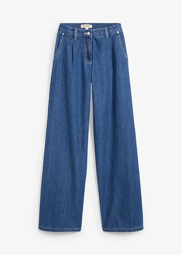 Džíny Wide Leg, Mid Waist, Super Soft, bonprix