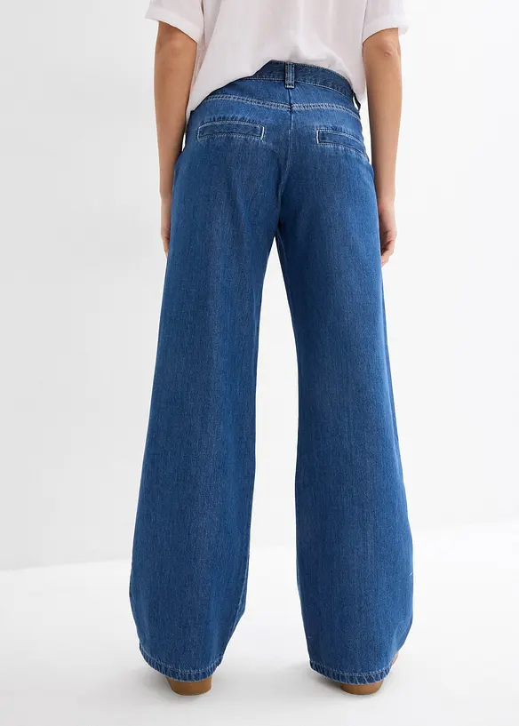 Džíny Wide Leg, Mid Waist, Super Soft, bonprix