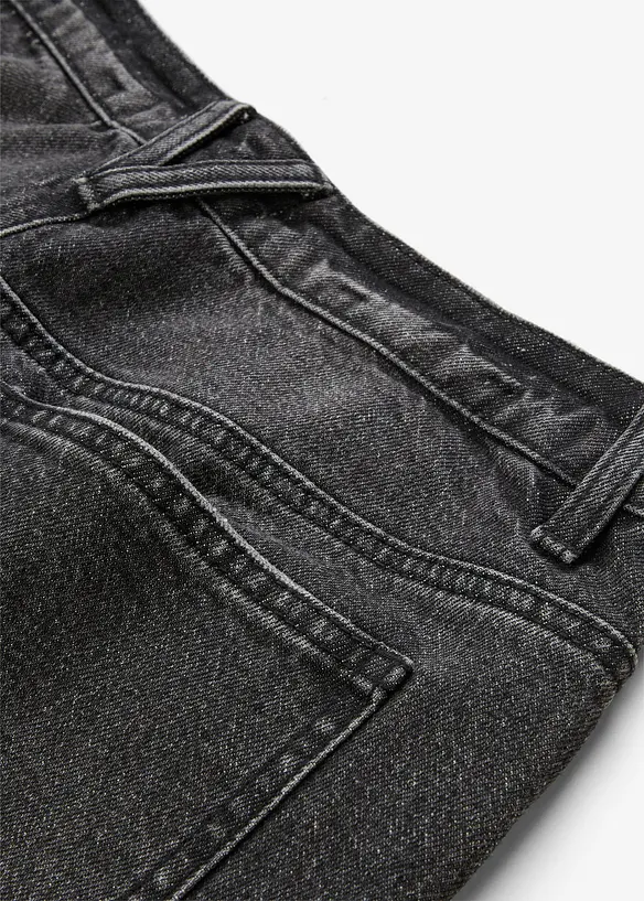 Džíny Wide Leg, Mid Waist, malý podíl streče, dlouhá délka, bonprix
