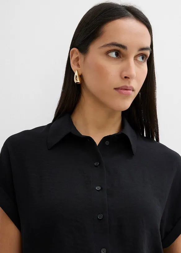 Oversized halenka ze strukturovaného krepu, bonprix