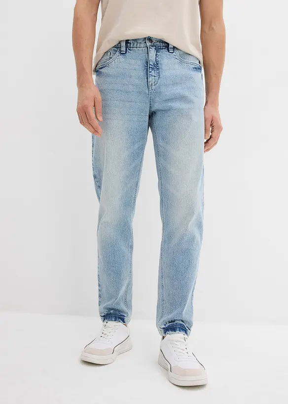 Strečové džíny Classic Fit, Tapered, zkrácená délka, bonprix