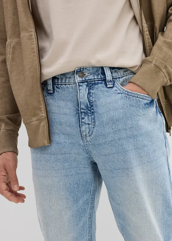 Strečové džíny Classic Fit, Tapered, zkrácená délka, bonprix