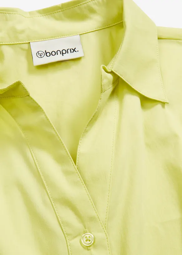 Halenka s balonovými rukávy, delší zadní díl, bonprix