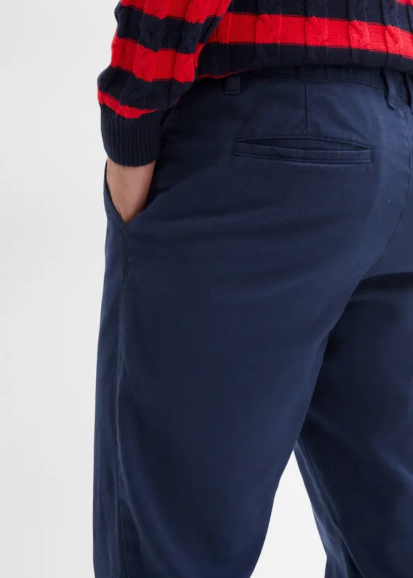 Chino kalhoty Relaxed Fit, z čisté bavlny, Straight, bonprix
