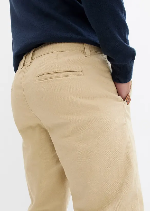 Chino kalhoty Relaxed Fit, z čisté bavlny, Straight, bonprix