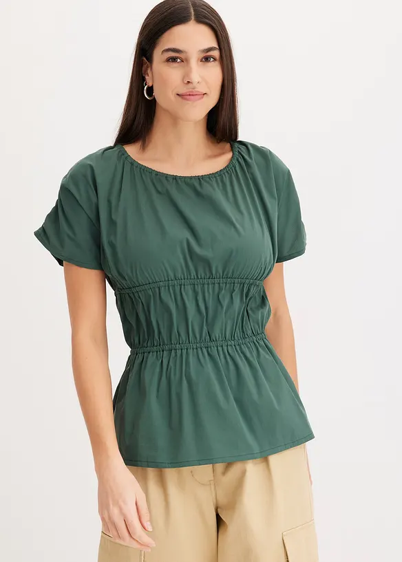 Halenkový top s nařasením, bonprix