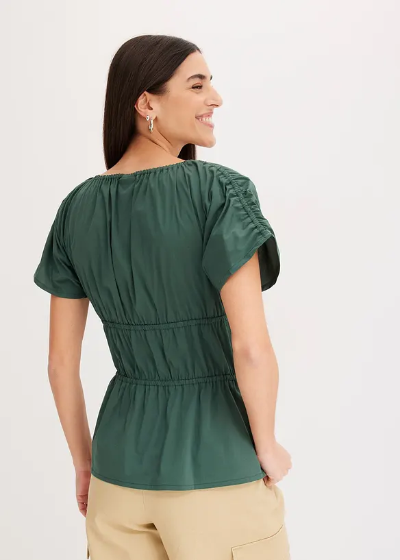 Halenkový top s nařasením, bonprix