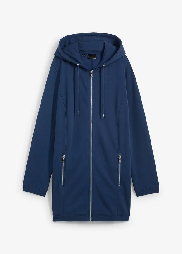 Dlouhá mikina s kapsami na zip, bonprix