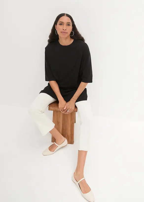 Dlouhé oversize triko z čisté organické bavlny, bonprix