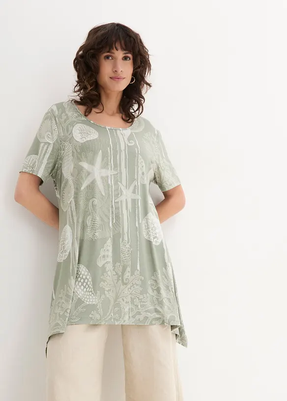 Dlouhé triko z měkké viskózové směsi, bonprix