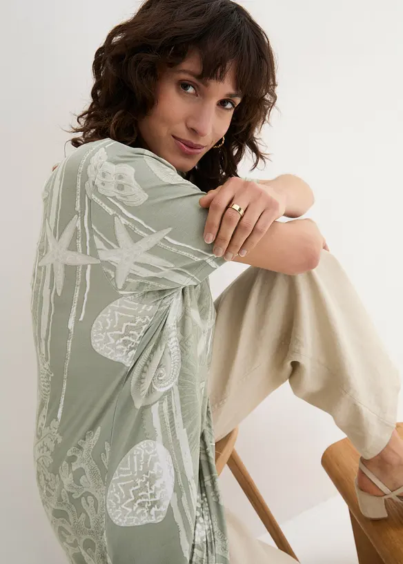 Dlouhé triko z měkké viskózové směsi, bonprix