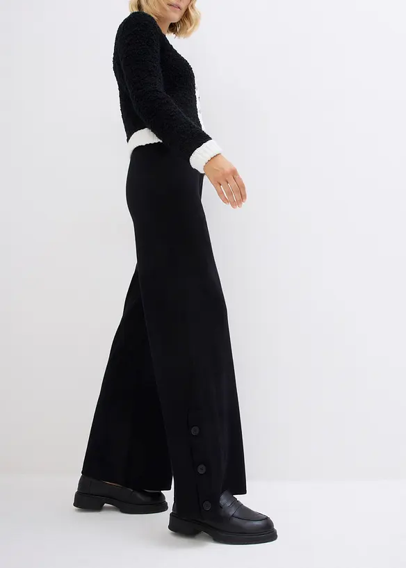 Pletené kalhoty bez zapínání, bonprix