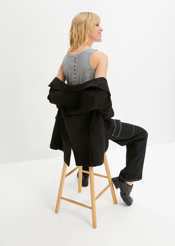 Top s knoflíkovou lištou na zádech, bonprix