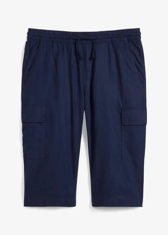 Cargo bermudy se lnem, Regular Fit, bonprix