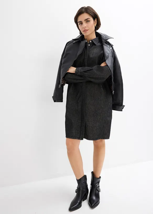 Oversize džínové šaty, bonprix