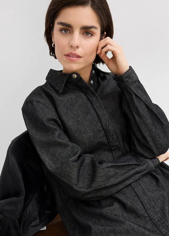 Oversize džínové šaty, bonprix