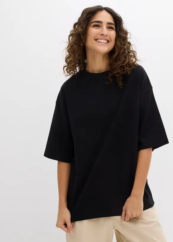 Oversize tričko z čisté těžké organické bavlny, bonprix