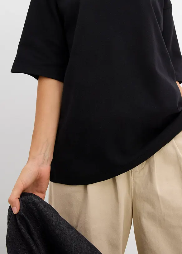 Oversize tričko z čisté těžké organické bavlny, bonprix