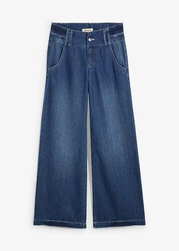 Džíny s širokými nohavicemi, High Waist, Super Soft, bonprix