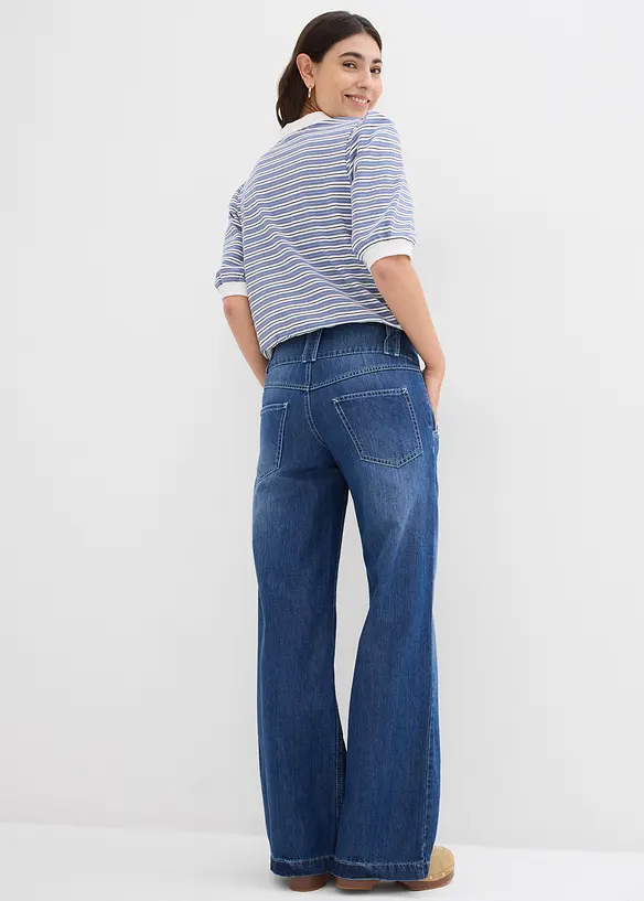 Džíny s širokými nohavicemi, High Waist, Super Soft, bonprix