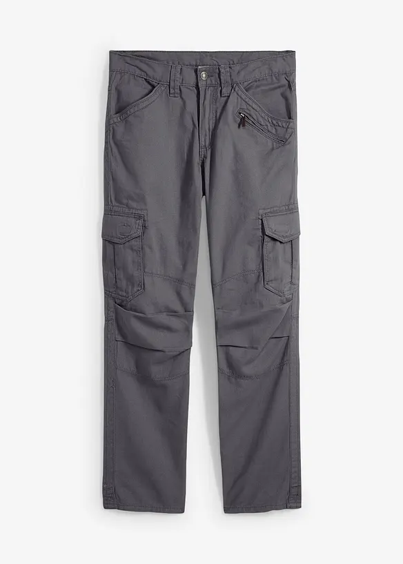 Cargo kalhoty z čisté bavlny, Relaxed Fit, Straight, bonprix