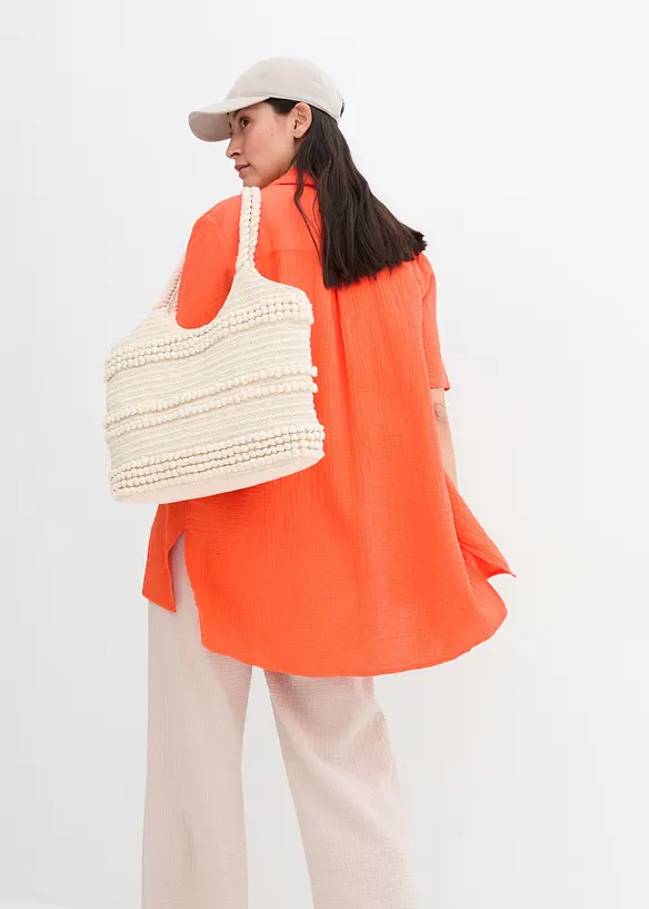 Košilová halenka z mušelínu, bonprix