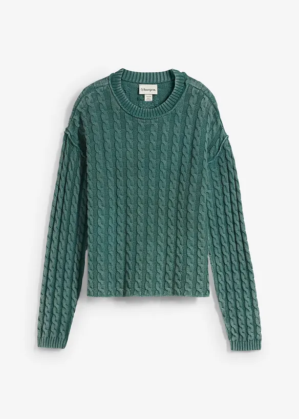 Oversize svetr z čisté bavlny, bonprix